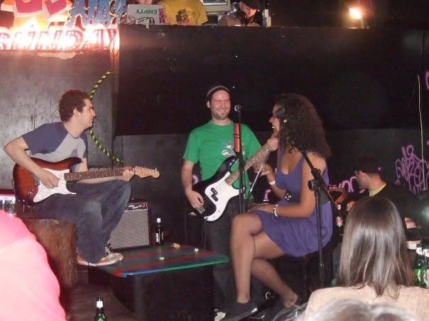 Band playing in a bar